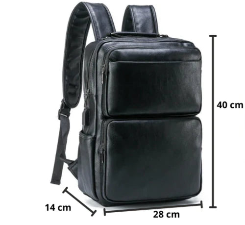 Mochila Masculina de Couro Legítimo Executiva - Lisboa