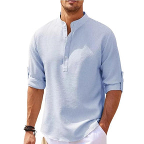 Camisa de Linho Masculina Casual Summer