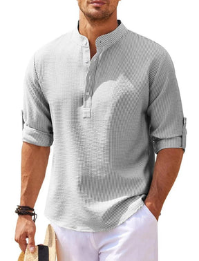 Camisa de Linho Masculina Casual Summer