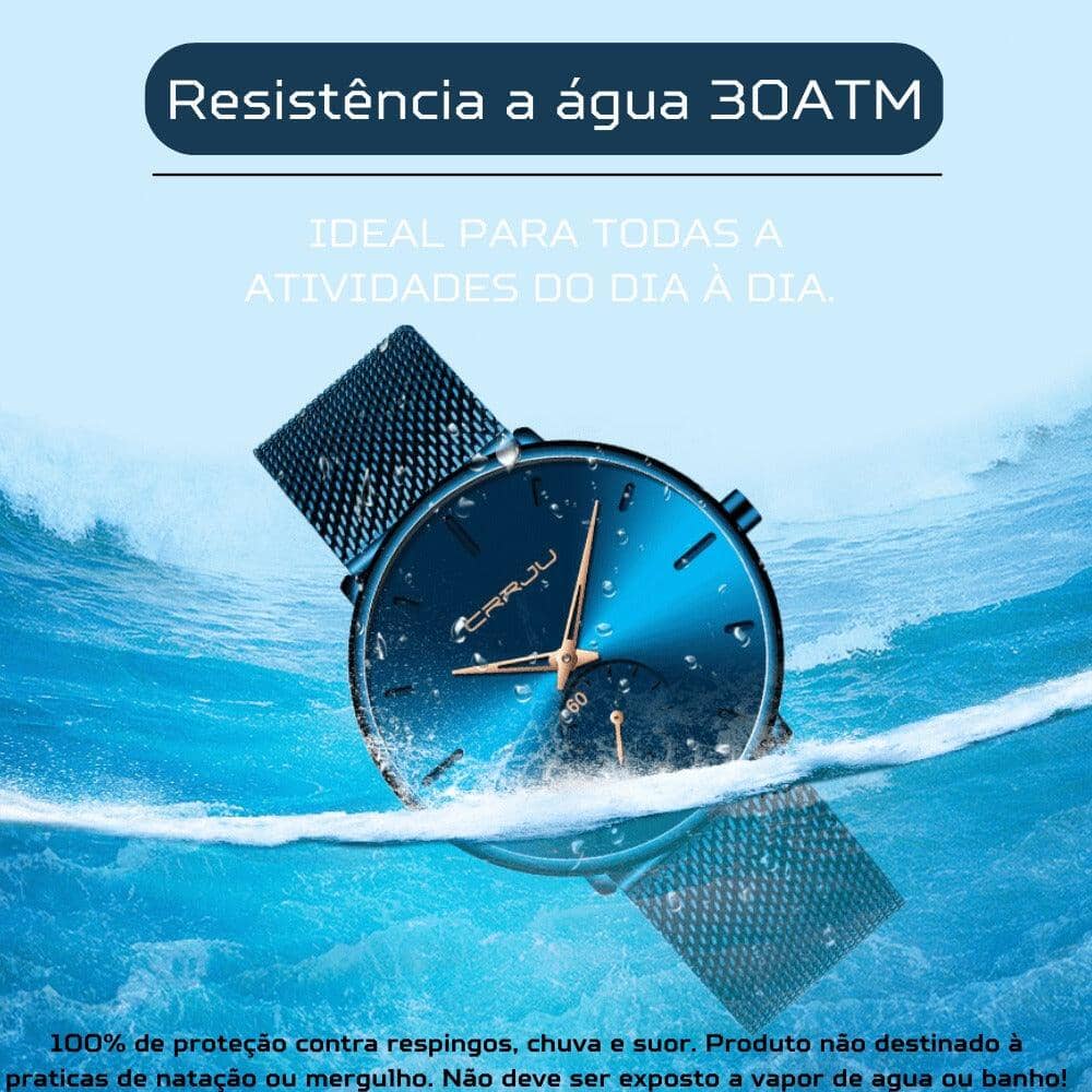 Relógio Masculino de Quartzo Ultra fino e Resistente